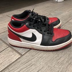 Jordan 1 Low Top Bred Toes 2022 