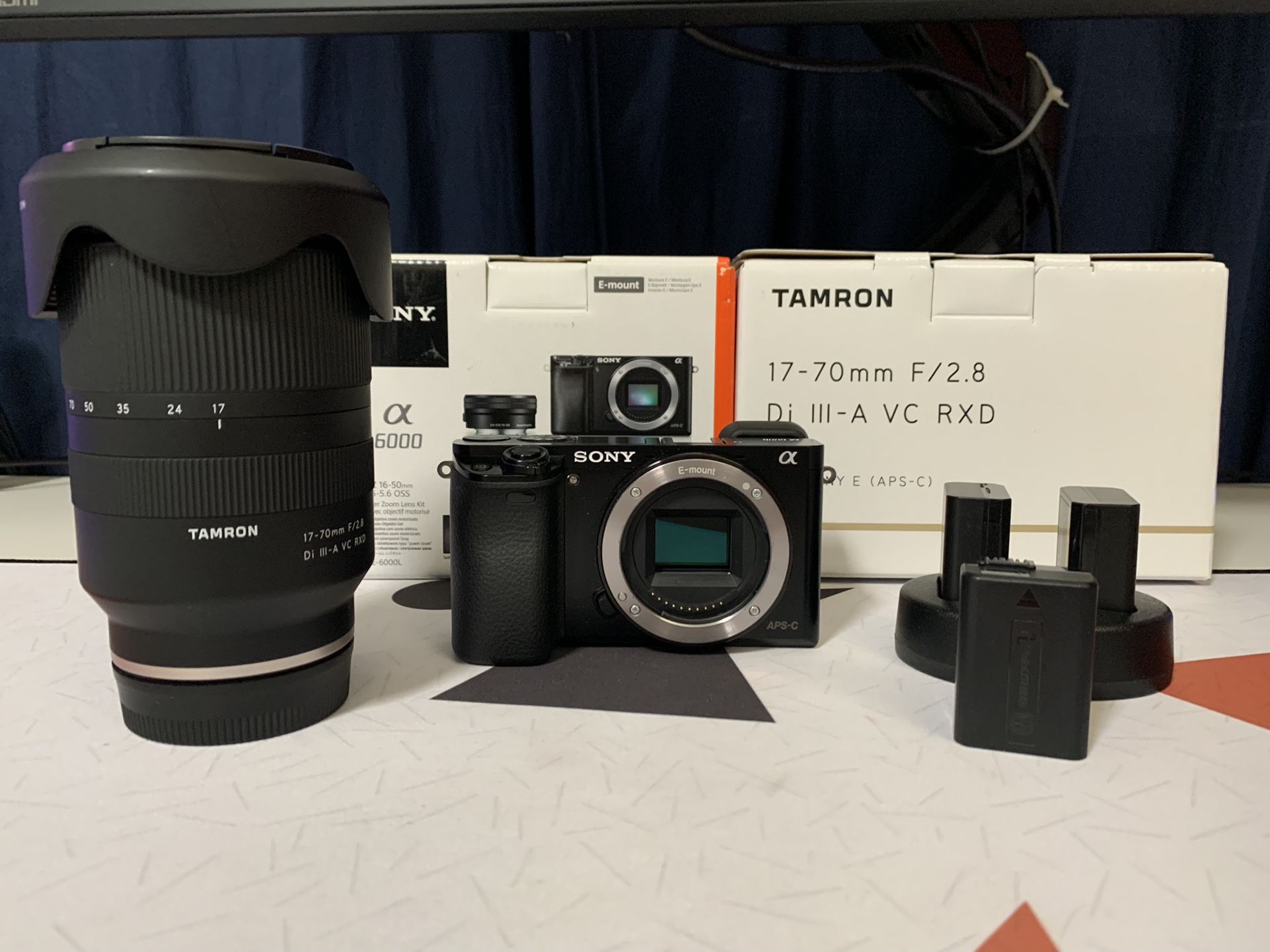 Sony a6000 & Tamron 17-70 f/2.8 + 3 Batteries (Lightly Used) 