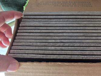 3 Boxes Of Wood Grain Tile, 24" X 6" Each, 15 Per Box 45 Tiles In All