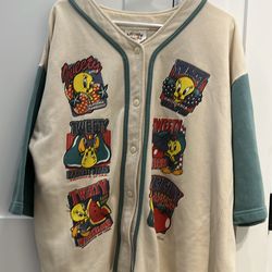 Vintage loony toons baseball style jersey