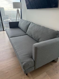 Joybird - Modern Gray Fabric 3-Seat Sofa - 86 inch