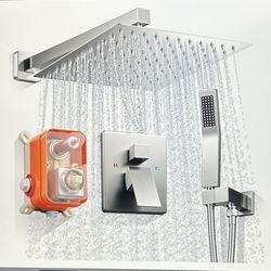 10” full body rain shower system with handheld