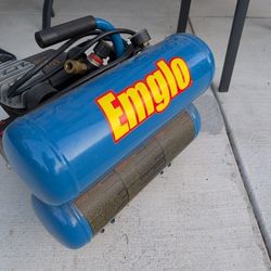 Emglo 4 Gallon Single Stage Twin Stack Air Compressor 