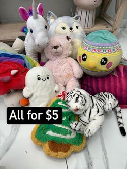 Peluches todos por $5
