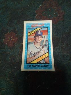 Vintage 1980 Kellogg's baseball Bruce Anton bochte /3-d super stars card #59