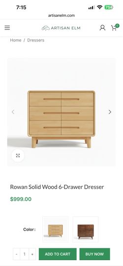 High-Quality Modern Wood Furniture Dressers,  Solid Wood,  Jersey City Pickup