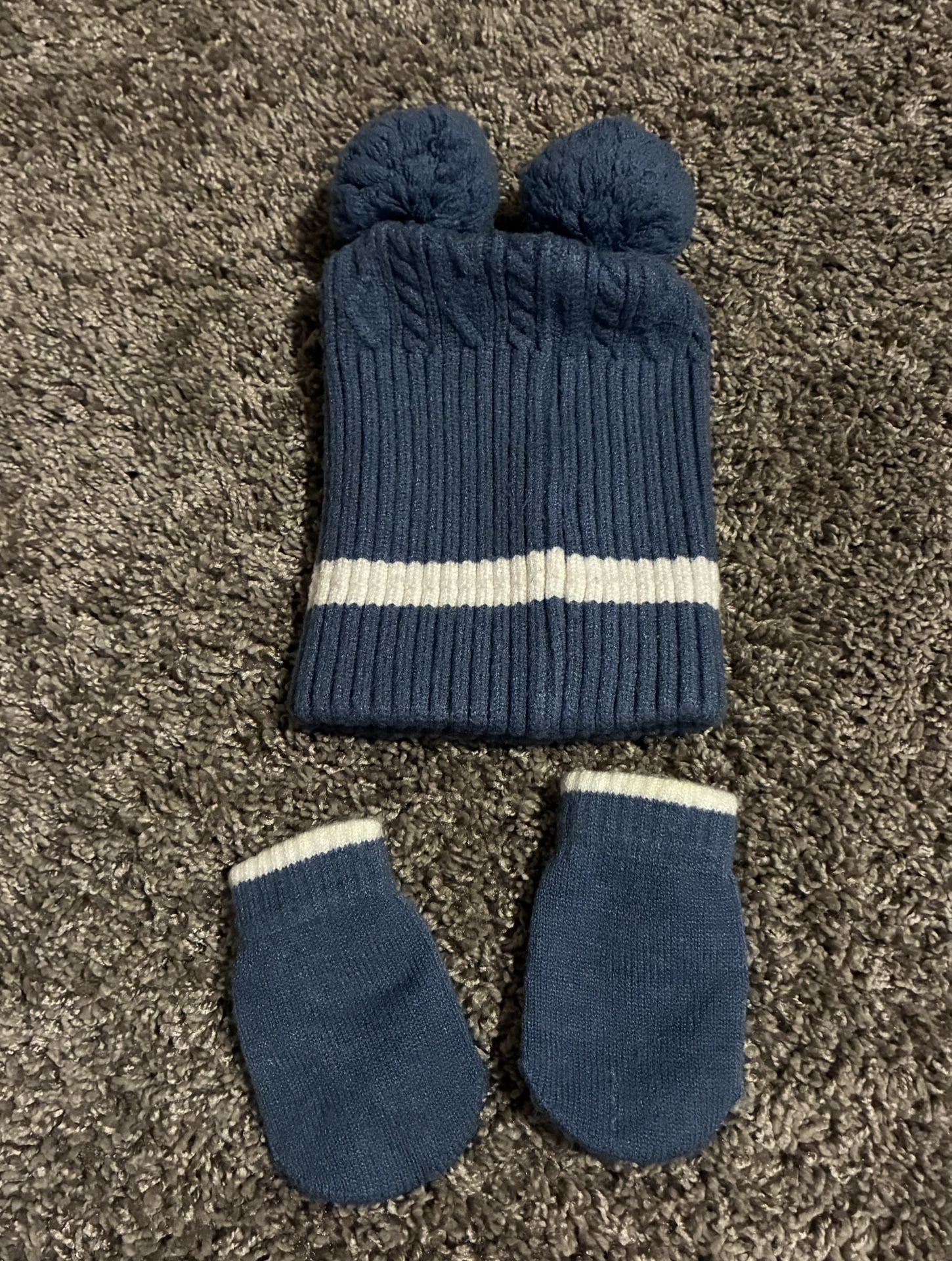 Baby Hat And Mitten Set