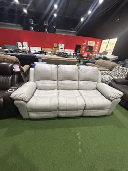 Beige Manual Recliner 