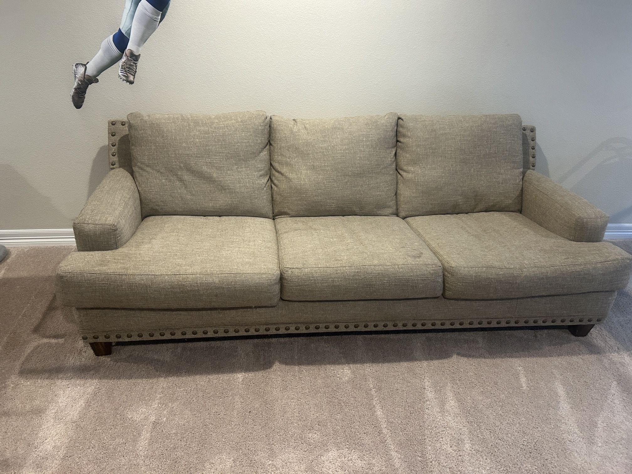 3 Seater Beige Couch