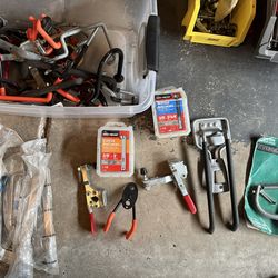 Cabinet handles, different hooks, concrete wedge and sleeve anchors, make an offer when you pick