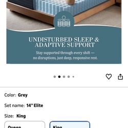 Sleepmax King Size Mattress 14 Inch - Deep Sleep Deluxe Hybrid Mattress for Pain Relieving - Cooling Bed in a Box for Back & Side Sleepers - CertiPUR-