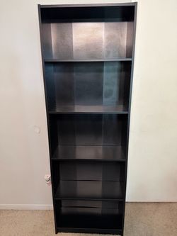 Black 5-Shelf Bookcase