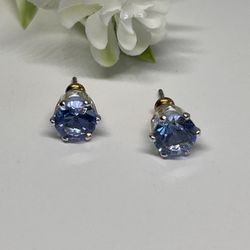 Swarovski Blue Crystal Stud Earrings
