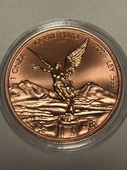 2026 1 oz Libertad Copper Round Copper Coin