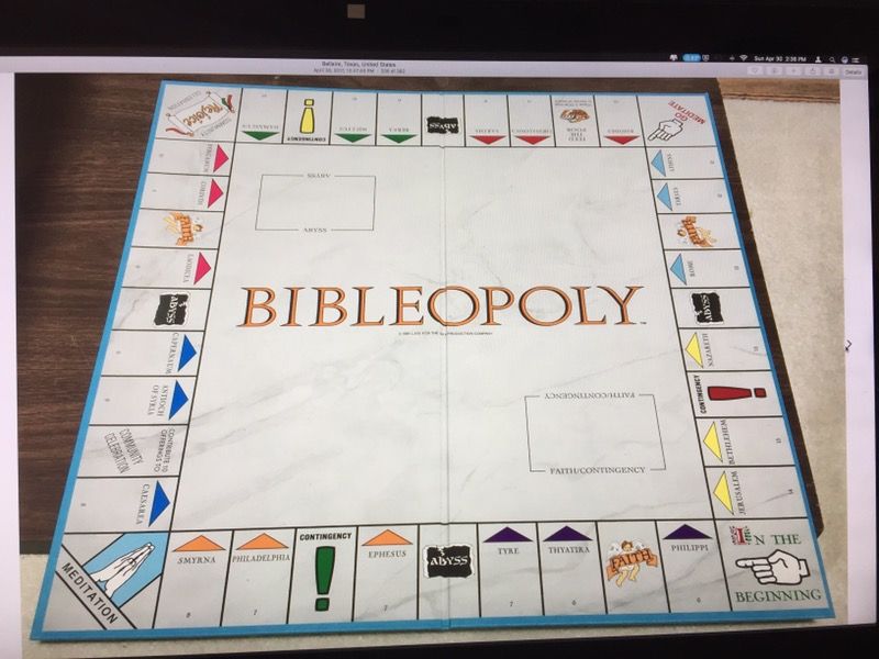 Bibleopoly board game