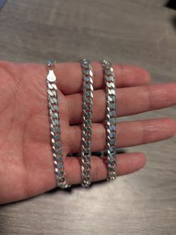 925 silver cuban chain
