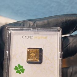 Lucky charm gold gieger gram in assayer