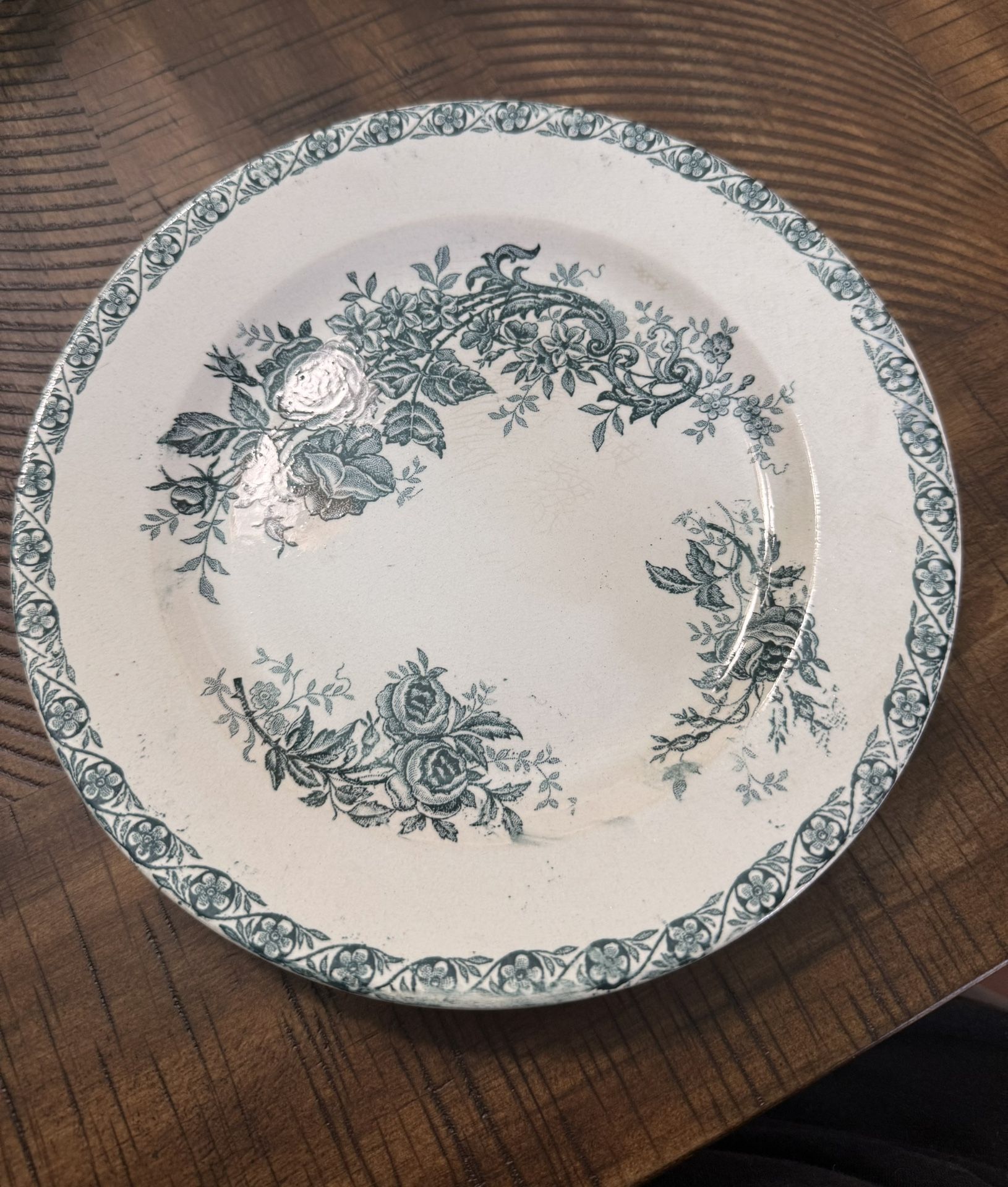 Antique French Terre de Fer plates