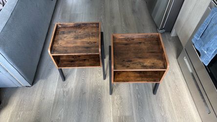 2 Wooden Nightstands For Sale (VASAGLE Brand)
