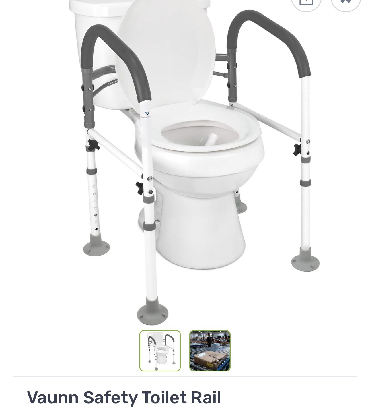 Toilet Safety Rail. NEW