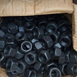 1 1/2 Hex Nuts N Lockwashers,About 500 Of Them.From Lapeer Misstate Bolt N Screw Co.