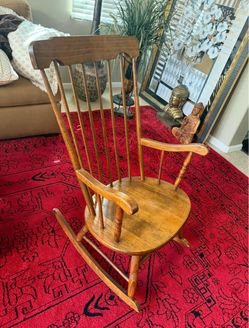 Solid Wood Spindle Back Rocking Chair