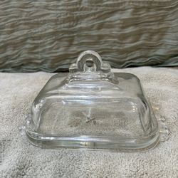 Glass butter dish