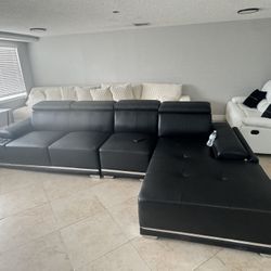 2 Leather Couches Black And White Can Be Bought Separate 