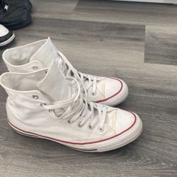 White converse high tops size 11.5