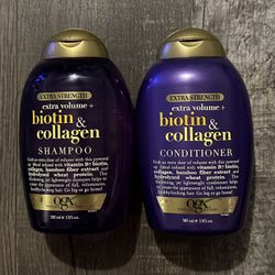 Extra Strength OGX Extra Volume Biotin Collagen Shampoo & Conditioner Set 