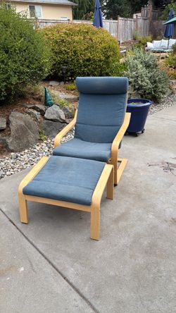 IKEA Poang chair/ottoman