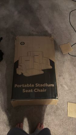 2 portable stadium black chairs