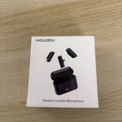Wireless Lavalier Microphone Set – Moudou (2 Mics + Receiver + Case)