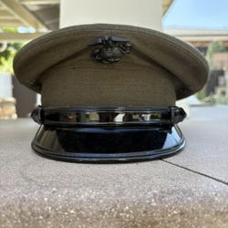 Original WW2 US Marine Corps EGA Visor Dress Hat