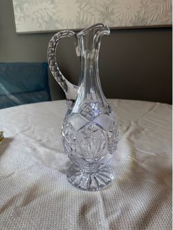 Vintage Cut Crystal Ewer