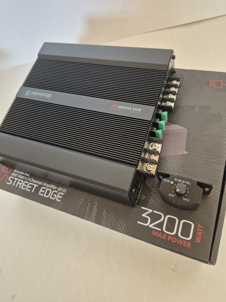 MEMPHIS 3200 WATTS MONOBLOCK 1 OHM STABLE BUILT IN CROSSOVER WITH BASS CONTROL CAR AMPLIFIER ( BRAND NEW PRICE IS LOWEST INSTALL NOT AVAILABLE )