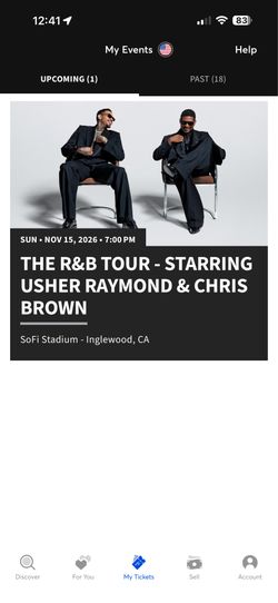 Usher & Chris Brown Concert 11/15: 3 tickets!!