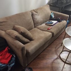Brown Suede Couch $80