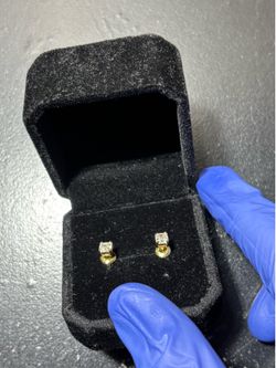 925 Silver 18k Gold plated Moissanite Square Stud Earrings