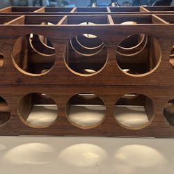 Crate and Barrel Set of 4 SHESHAM Wood Wine Racks
