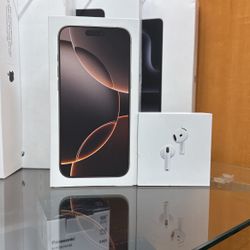 New Unlocked Apple iPhone 16 Pro Max With Apple AirPods 4th Generation 