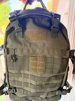Dark green backpack travel suitcase $25
