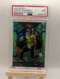 2022 Kenneth Walker Select Dragon Scale /89 PSA 9 Rookie- Super Bowl MVP