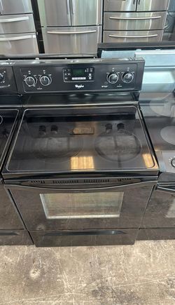 Whirlpool Electric Stove Black With Slide in
