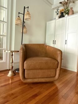 Two (2) Italian Vegan leather chairs