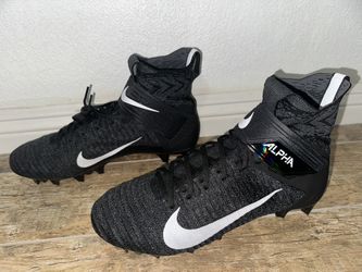 Nike Alpha Menace Elite 2 Flyknit Football  Cleats Black AO3374-001 Men's Size 14.5