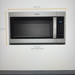 Whirlpool 1.7-cubic ft 29.94-in Over-the-range Microwave