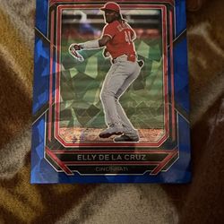 Blue Ice Prizim Elly De La Cruz Baseball Card
