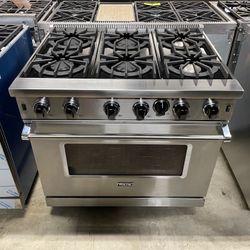 🔥🔥VIKING 36”(w) Stainless Steel Pro Gas Range🔥🔥