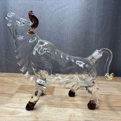 Bull Shaped Glass Whiskey Decanters